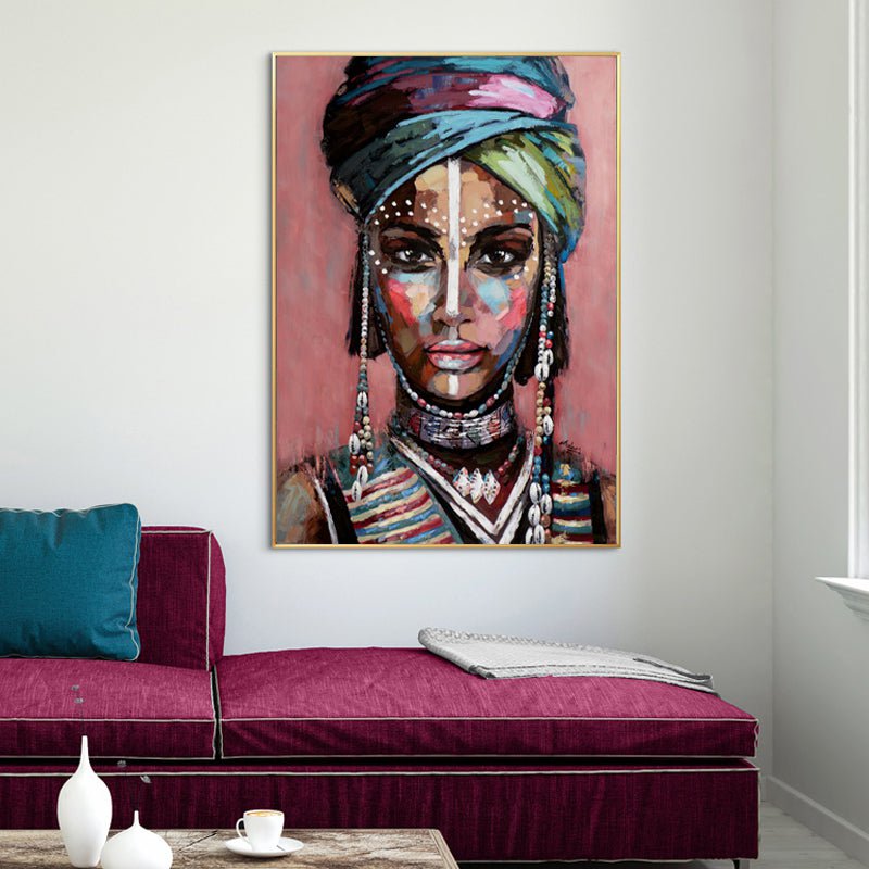 60cmx90cm African woman II Gold Frame Canvas Wall Art Payday Deals