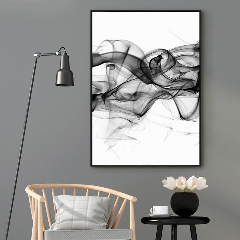 60cmx90cm Stylish Abstract Black 2 Sets Black Frame Canvas Wall Art Payday Deals