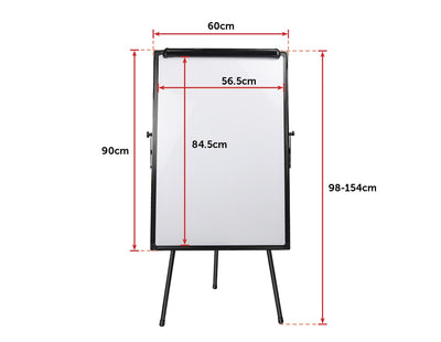 60 x 90cm Magnetic Writing Whiteboard Dry Erase w/ Height Adjustable Tripod Stand - Payday Deals