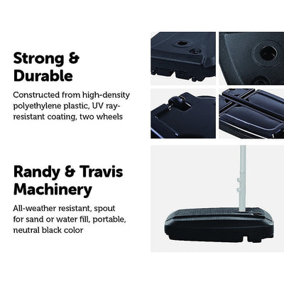 60x80cm Outdoor Umbrella Stand Base Sand/ Water Pod Round Portable Grip Payday Deals