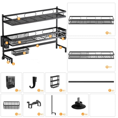 65cm 3 tier Over Single Sink Dish Drying Rack Drainer Kitchen Cutlery Holder Storage Organizer Payday Deals