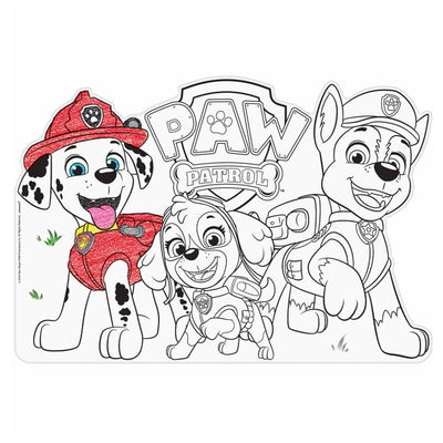 Paw Patrol Adventures Colour In Placemats 8 Pack
