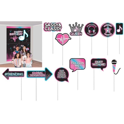 Internet Famous Birthday Scene Setter & Photo Props 14 Pieces