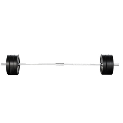 68KG Barbell Weight Set Plates Bar Bench Press Fitness Exercise Home Gym 168cm Payday Deals