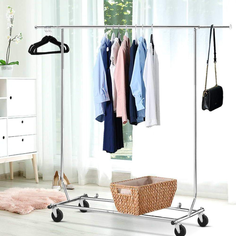 6FT Portable Garment Rack Clothes Hanger Stand Coat Display Rack Payday Deals