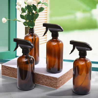 6x 500ml Amber Glass Spray Bottles Trigger Water Sprayer Aromatherapy Dispenser Payday Deals