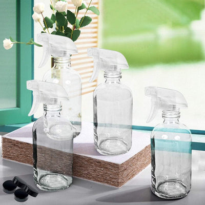 6x 500ml Clear Glass Spray Bottles Trigger Water Sprayer Aromatherapy Dispenser Payday Deals