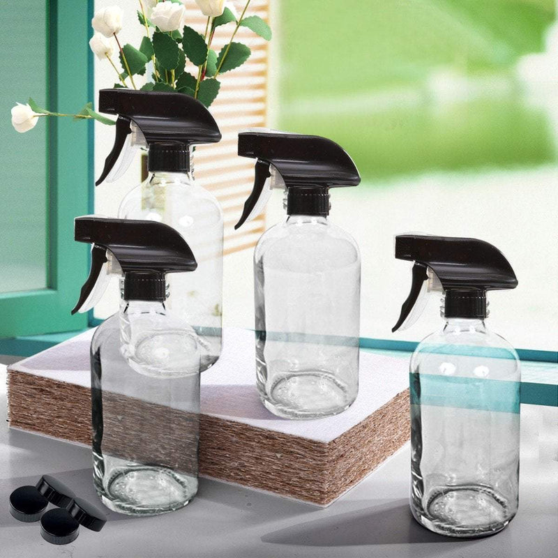 6x 500ml Clear Glass Spray Bottles Trigger Water Sprayer Aromatherapy Dispenser Payday Deals