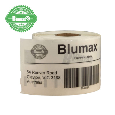 6x Blumax Alternative for Dymo #99014 54mm x 101mm 260L Transparent/Clear  Labels Payday Deals