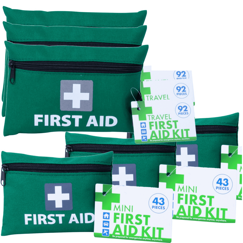 6x First Aid Kit 3 Travel + 3 Mini Emergency Medical Treatment Travel Set 405pcs Total Payday Deals