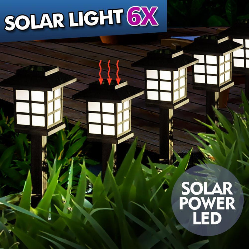 6x LED Solar Power Garden Landscape Path Lawn Lights Yard Lamp Outdoor Lighting Payday Deals