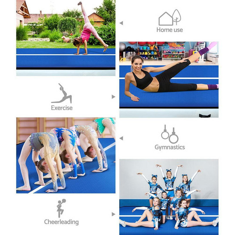 Everfit 6X2X0.3M Airtrack Inflatable Air Track Tumbling Floor Mat with Pump Home Gymnastics Gym