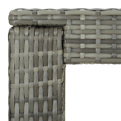 7 Piece Outdoor Bar Set with Cushions Poly Rattan Grey Payday Deals