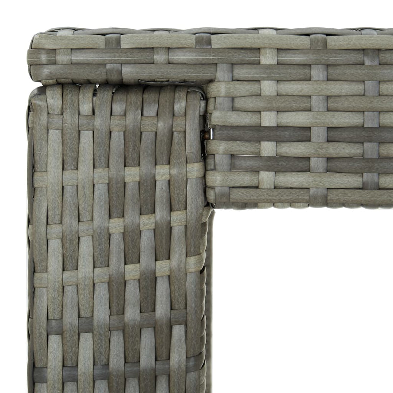 7 Piece Outdoor Bar Set with Cushions Poly Rattan Grey Payday Deals