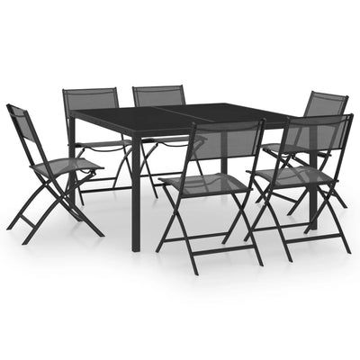 7 Piece Outdoor Dining Set Steel Payday Deals