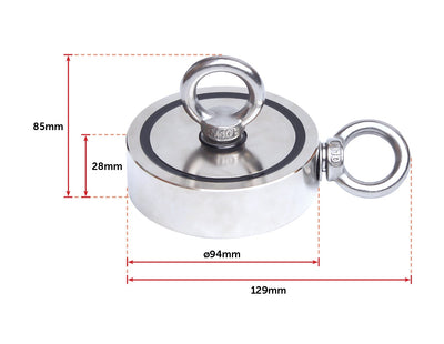700Kg Salvage Strong Recovery Magnet Neodymium Hook Treasure Hunting Fishing Payday Deals