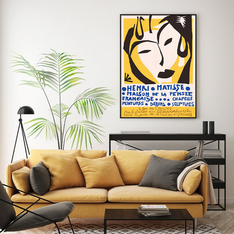 70cmx100cm Henri Matisse Black Frame Canvas Wall Art Payday Deals