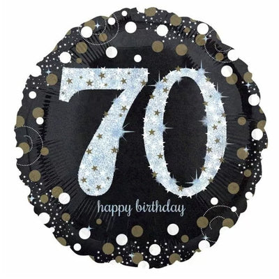 70th Birthday Holographic Sparkling Celebration Foil Balloon