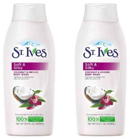 St. Ives 400mL Body Wash Softening Coconut & Orchid Rich with Creamy Lather Body Wash