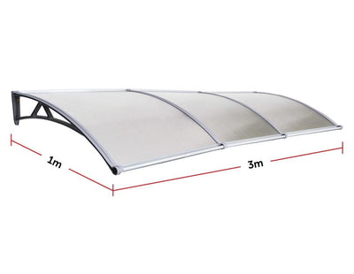 DIY Outdoor Awning Cover 1mx3m with Rain Gutter - Payday Deals