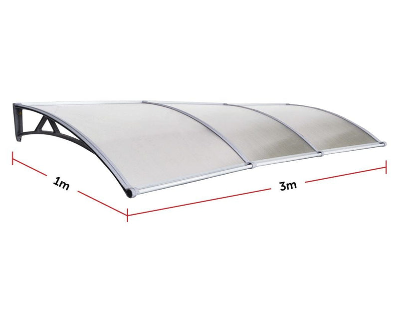 DIY Outdoor Awning Cover 1mx3m with Rain Gutter - Payday Deals