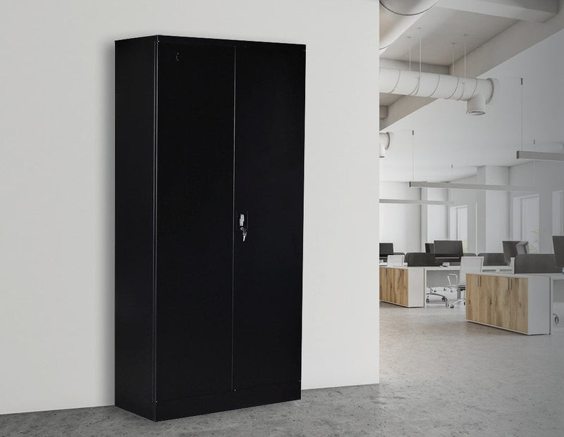 Two-Door Shelf Office Gym Filing Storage Locker Cabinet Safe - Payday Deals