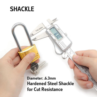 BLOSSOM PADLOCK BRASS HEAVY DUTY 40MM LONG SHACKLE - Payday Deals