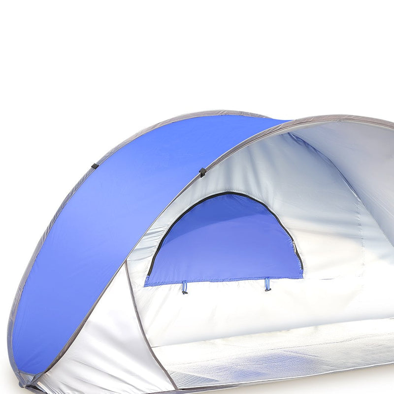 Mountview Pop Up Tent Beach Camping Tents 2-3 Person Hiking Portable Shelter Mat - Payday Deals