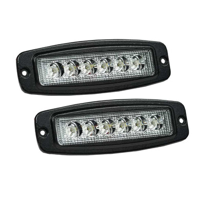 2x 7inch 30W CREE LED Light Bar Driving Flood Work Lamp Flush Mount Reverse 4WD Payday Deals