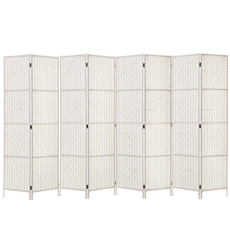 Artiss 8 Panel Room Divider Screen Privacy Timber Foldable Dividers Stand White Payday Deals