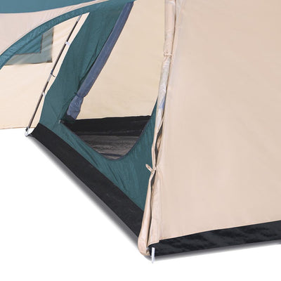8 Person Camping Dome Tent - Green & Cream White