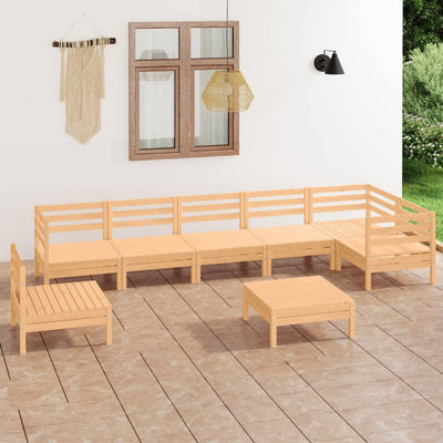 8 Piece Garden Lounge Set Solid Pinewood Payday Deals