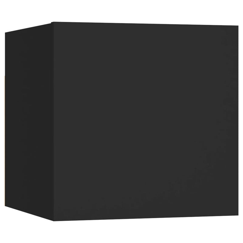 8 Piece TV Cabinet Set Black Engineered Wood Payday Deals