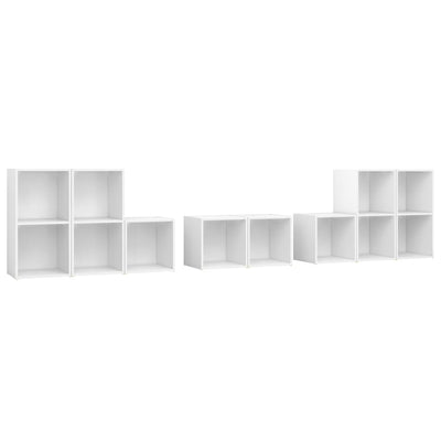 8 Piece TV Cabinet Set White Engineered Wood Payday Deals