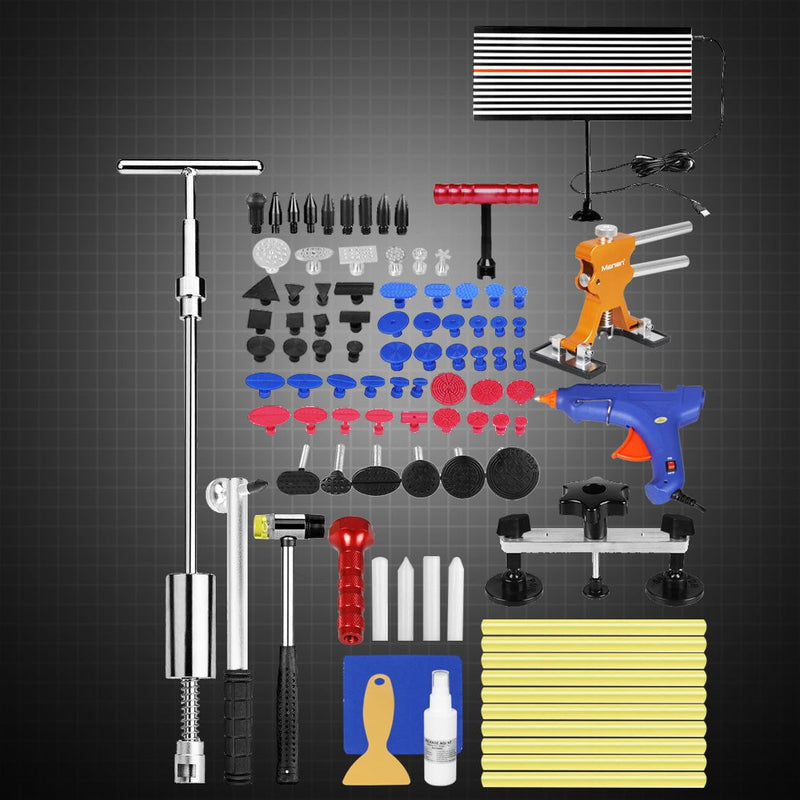 80pcs Paintless Dent Repair Removal Kit Car PDR Tools Hammer Puller Lifter Bag Payday Deals