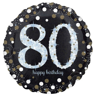 80th Birthday Holographic Sparkling Celebration Foil Balloon