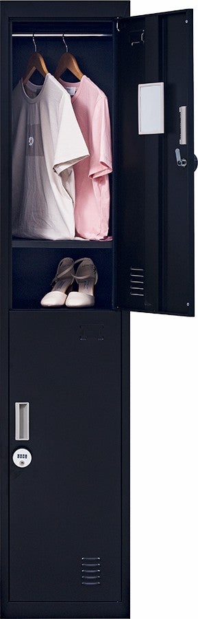 2-Door Vertical Locker for Office Gym Shed School Home Storage - Payday Deals