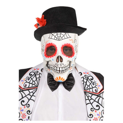 Day Of The Dead Sugar Skull Face Mask Halloween Costume Accessory