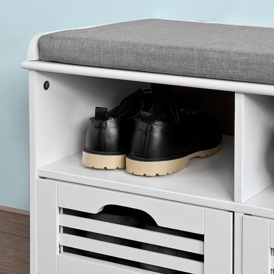 VIKUS Shoe Rack with Drawers, Shelf and Storage Bench