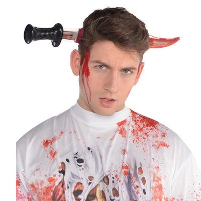 Halloween Bleeding Knife Headband Adult Costume Accessory
