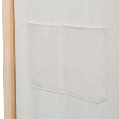 3-Panel Room Divider Cream 120x170x4 cm Fabric