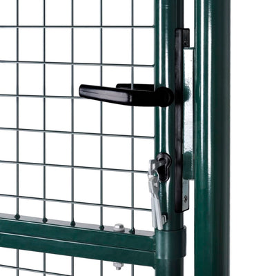 Fence Gate Steel 100x250 cm Green