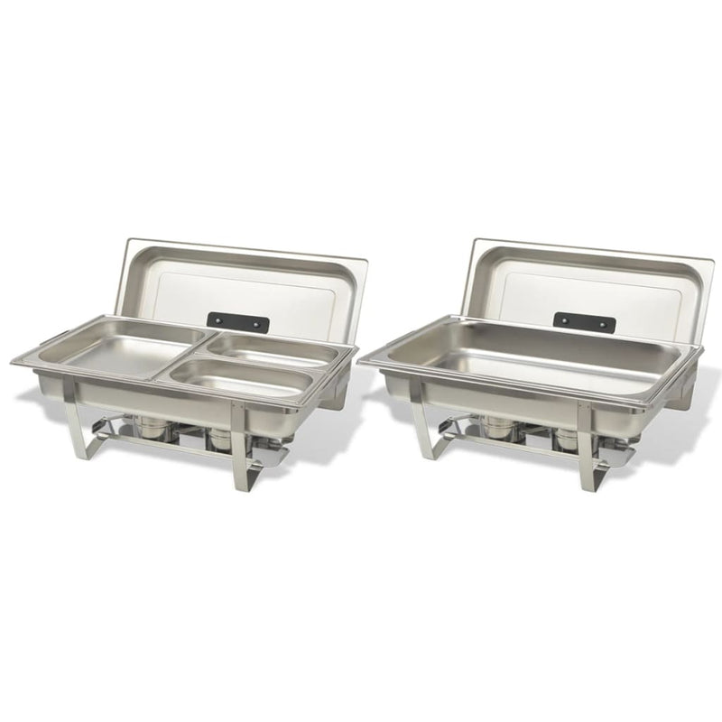 2 Piece Chafing Dish Set Stainless Steel