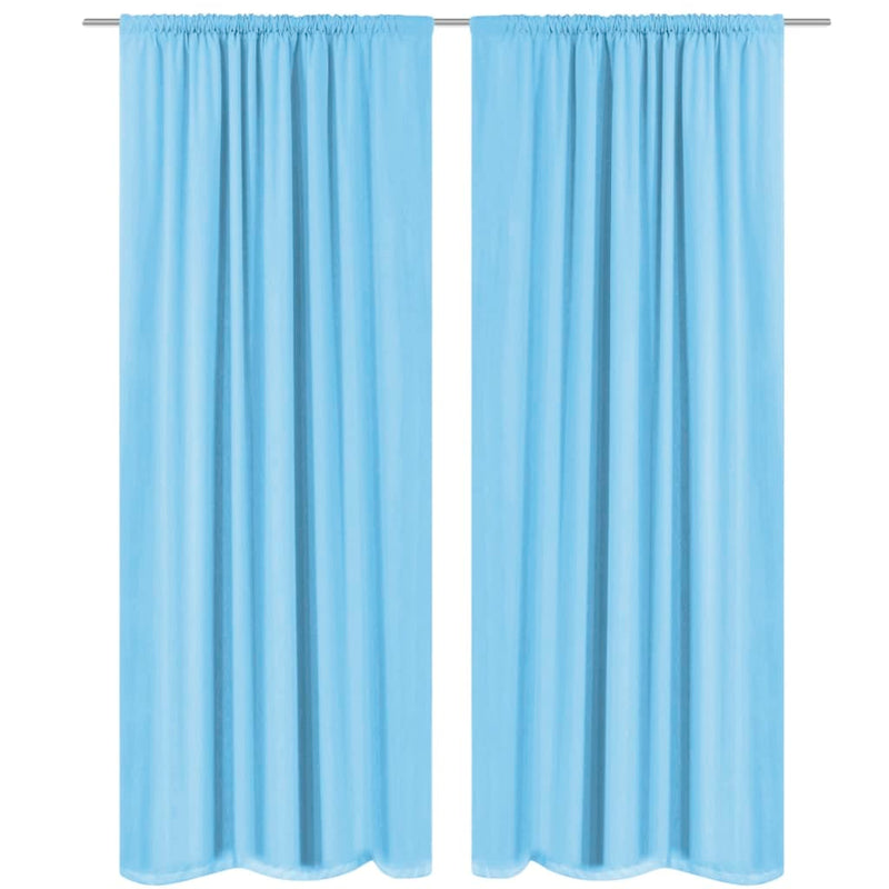 Blackout Curtains 2 pcs Double Layer 140x245 cm Turquoise