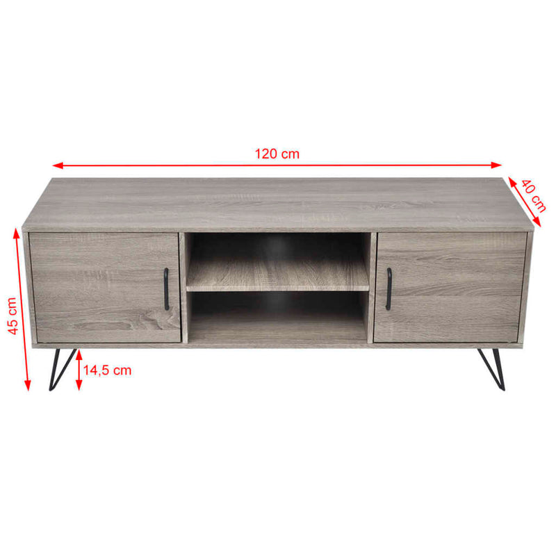 TV Cabinet 120x40x45 cm Grey - Payday Deals