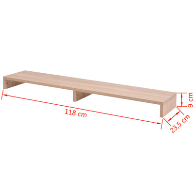 Monitor Stand Engineered Wood 118x23.5x9 cm Beige