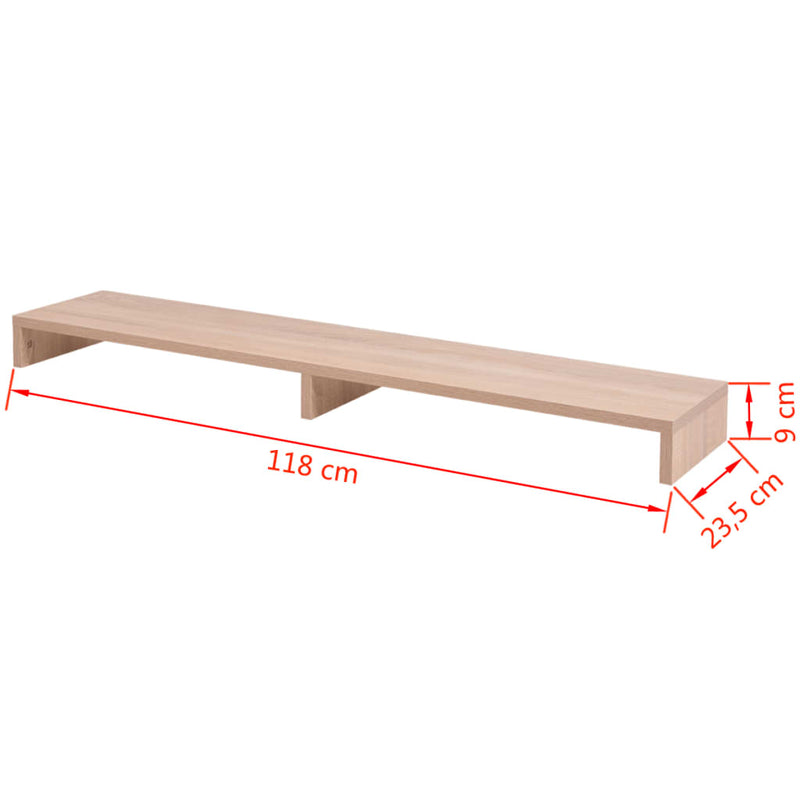 Monitor Stand Engineered Wood 118x23.5x9 cm Beige