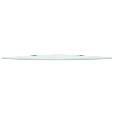 Corner Shelf with Chrome Supports Glass White 25x25 cm - Payday Deals
