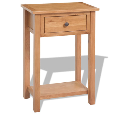 Console Table 50x32x75 cm Solid Oak Wood - Payday Deals