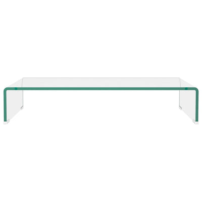 TV Stand/Monitor Riser Glass Clear 70x30x13 cm - Payday Deals